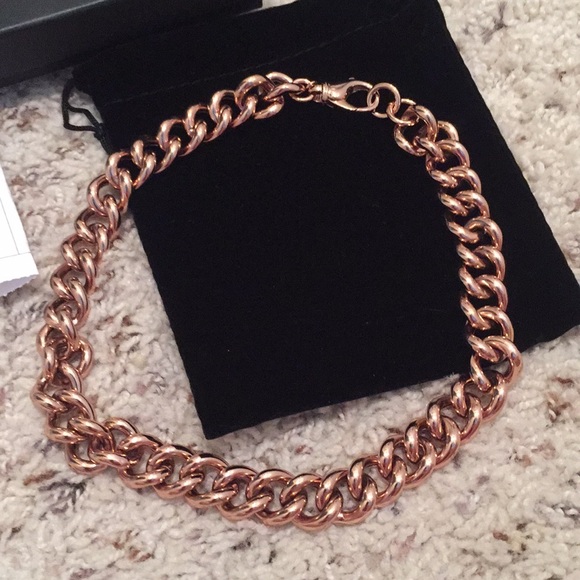 RH Macy & Co. Macy’s 18k Rose Gold chain link 17” chunky necklace - Picture 4 of 10